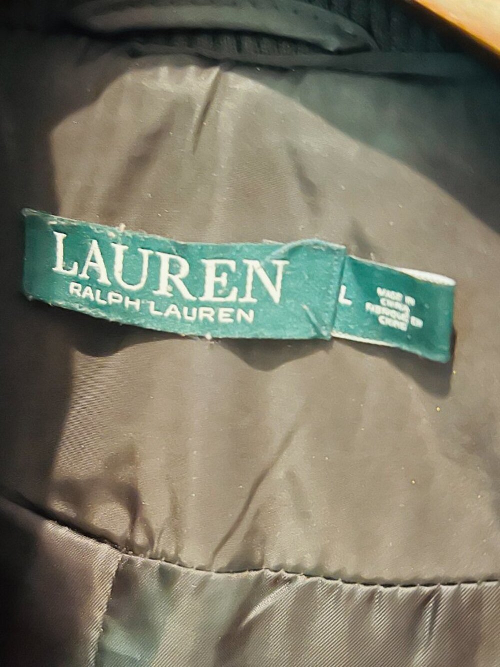 Lauren Ralph Lauren black diamond-quilted coat Size Large - Picture 7 of 16